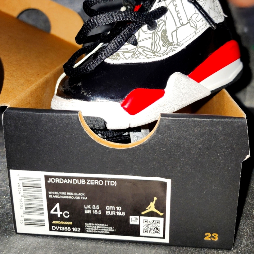 Nike jordan dub zero td l, red,white,black